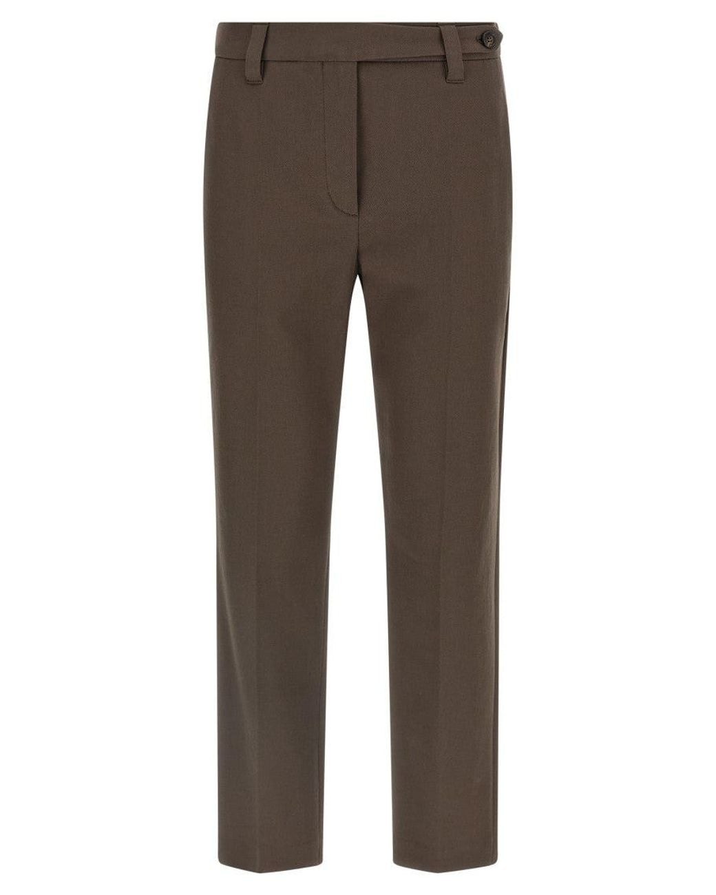Brunello Cucinelli Gray Cotton Trousers