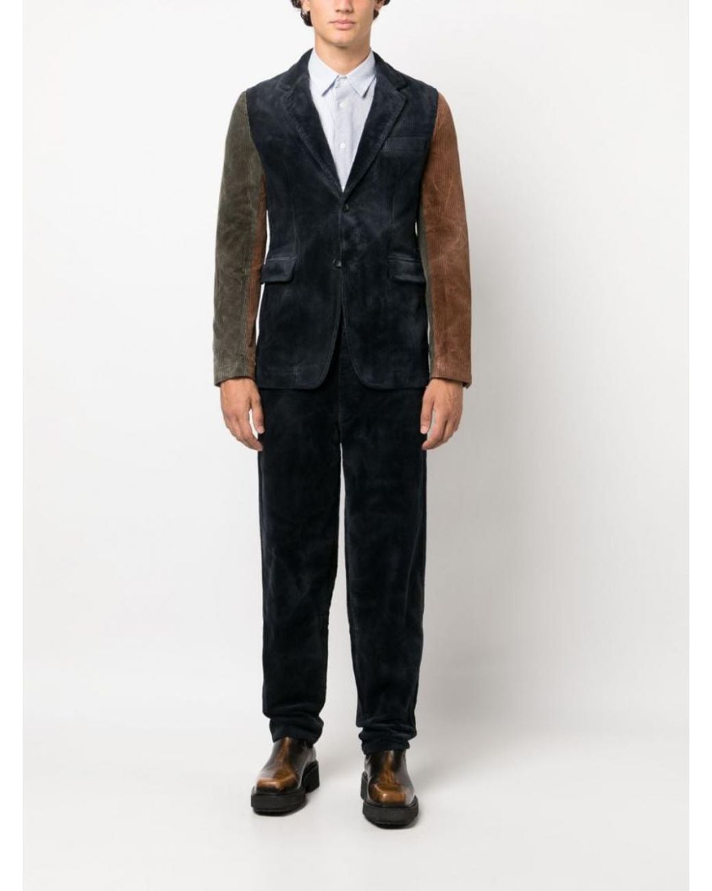 Comme des Garçons Blue Cotton Trousers for men