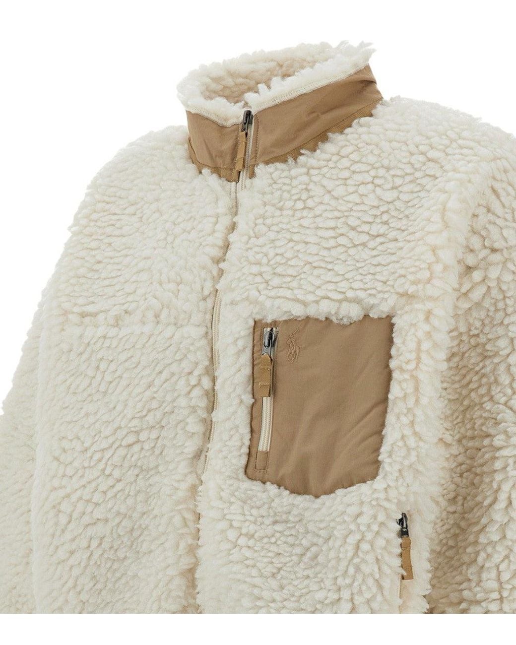 Polo Ralph Lauren White Off Relaxed Fleece Jacket for men