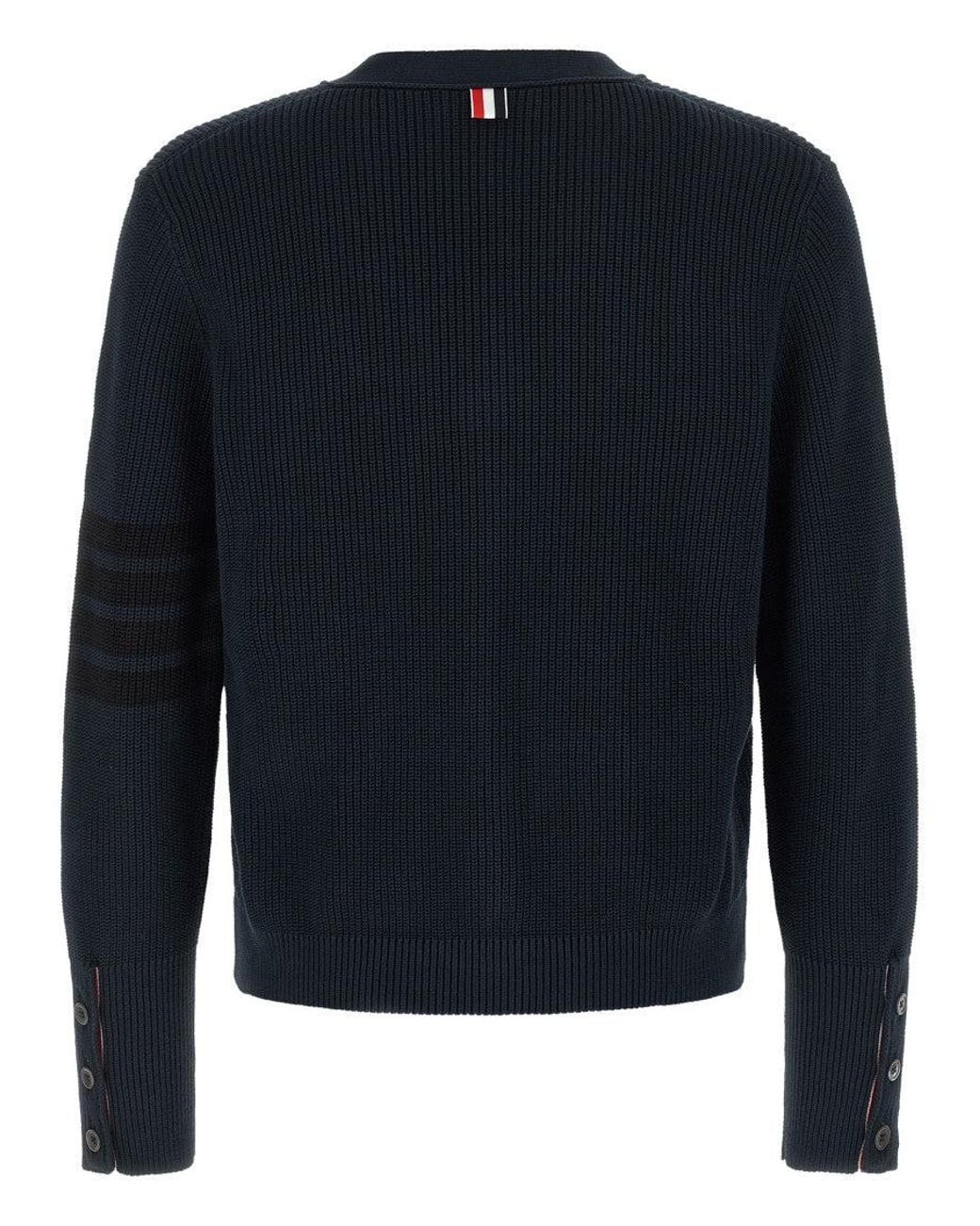 Thom Browne Blue 'Garment Dye' Cardigan for men