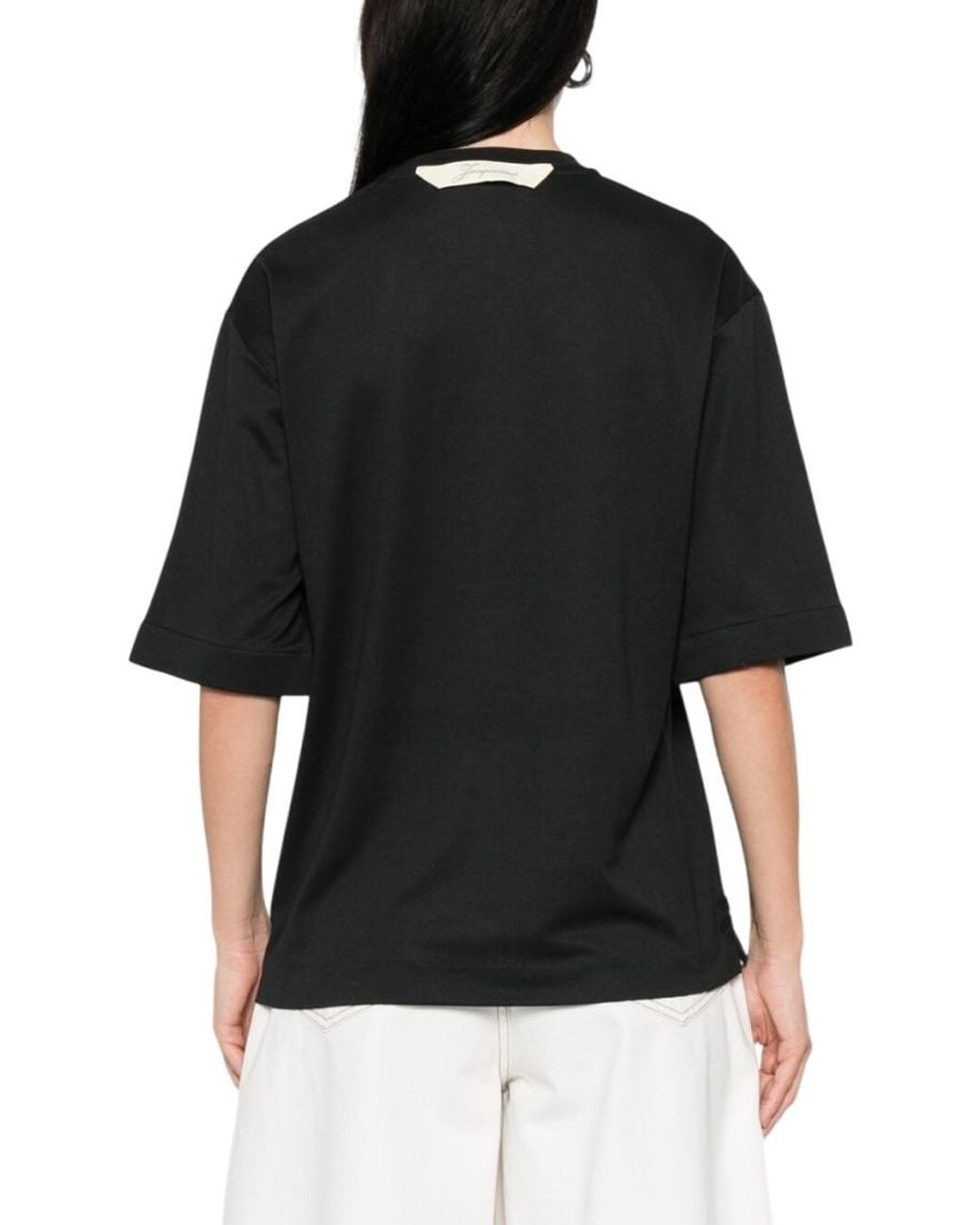 Jacquemus Black Solid Crew Neck T-Shirt
