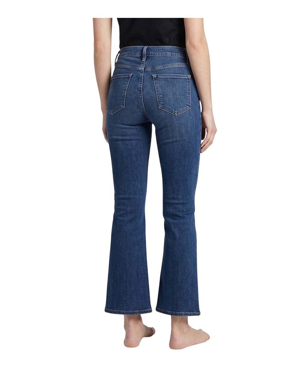 FRAME Blue Denim Bootcut High Rise Jeans