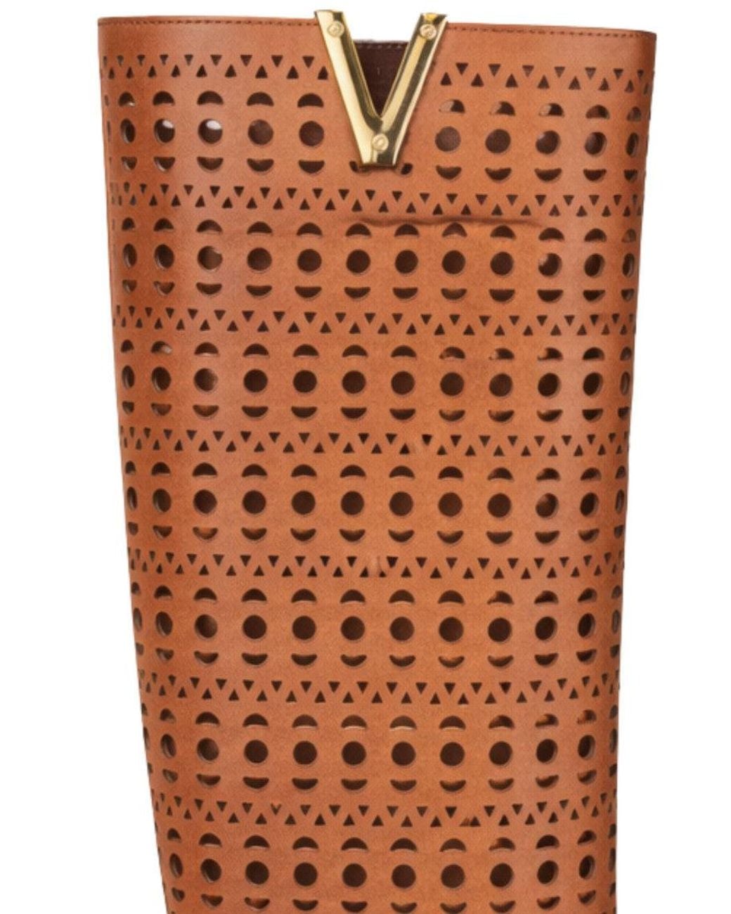 Via Roma 15 Brown High-Top Logo Boots