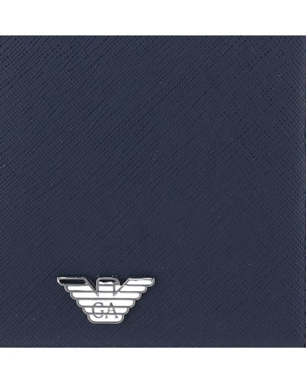 Emporio Armani Blue Logo Wallet for men