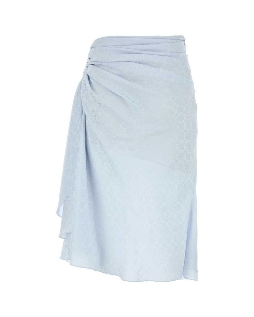 Givenchy Blue Light Draped Skirt