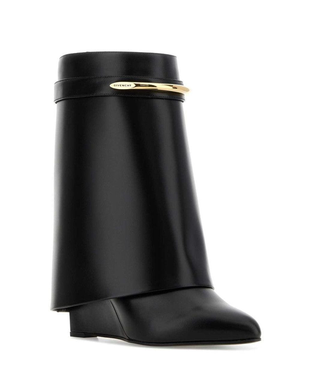 Givenchy Black Solid Heeled Boots