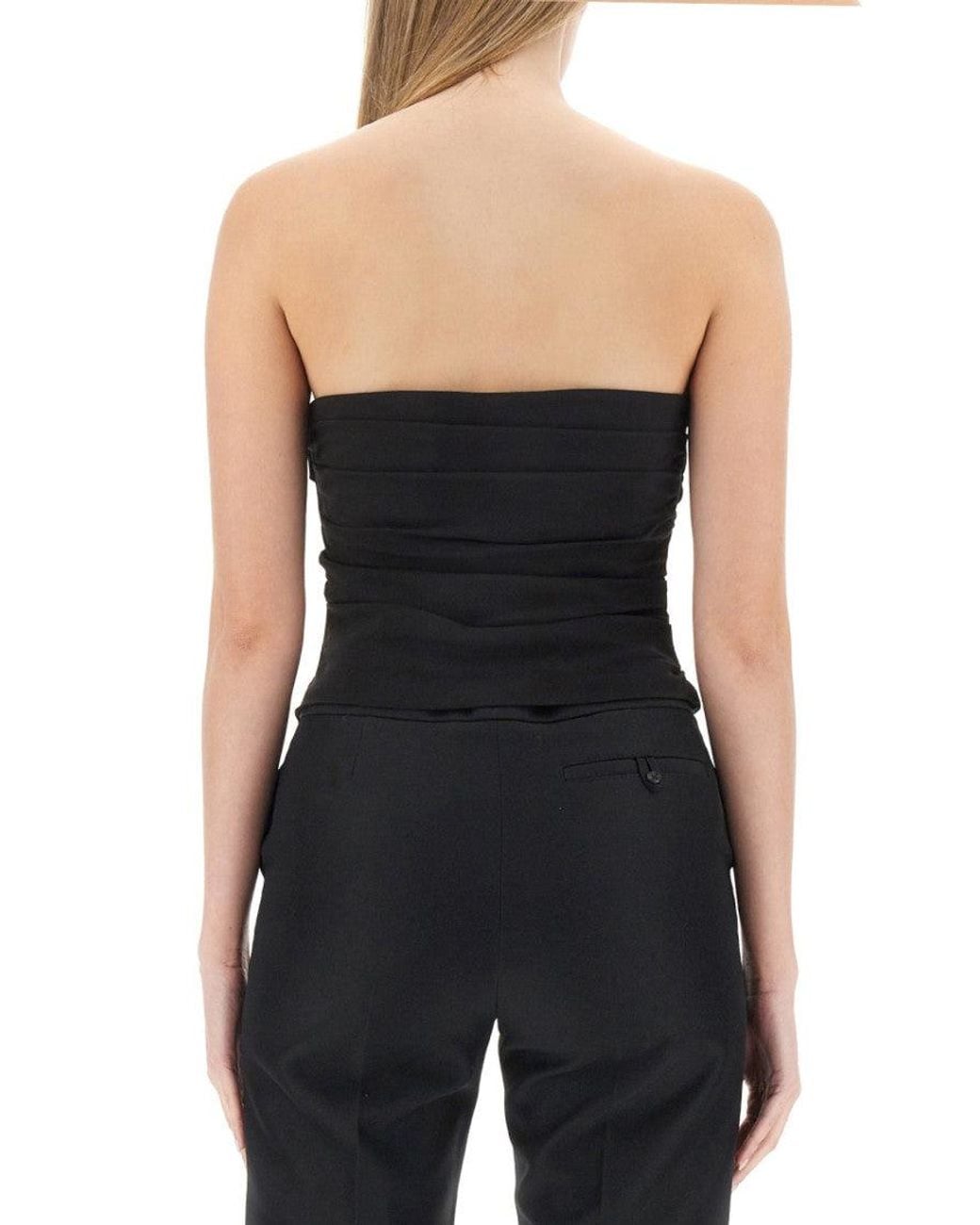 Moschino Black Draped Top
