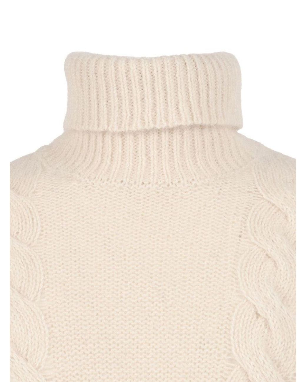 K-Way Natural Turtle Neck Ribbed Sweater for men