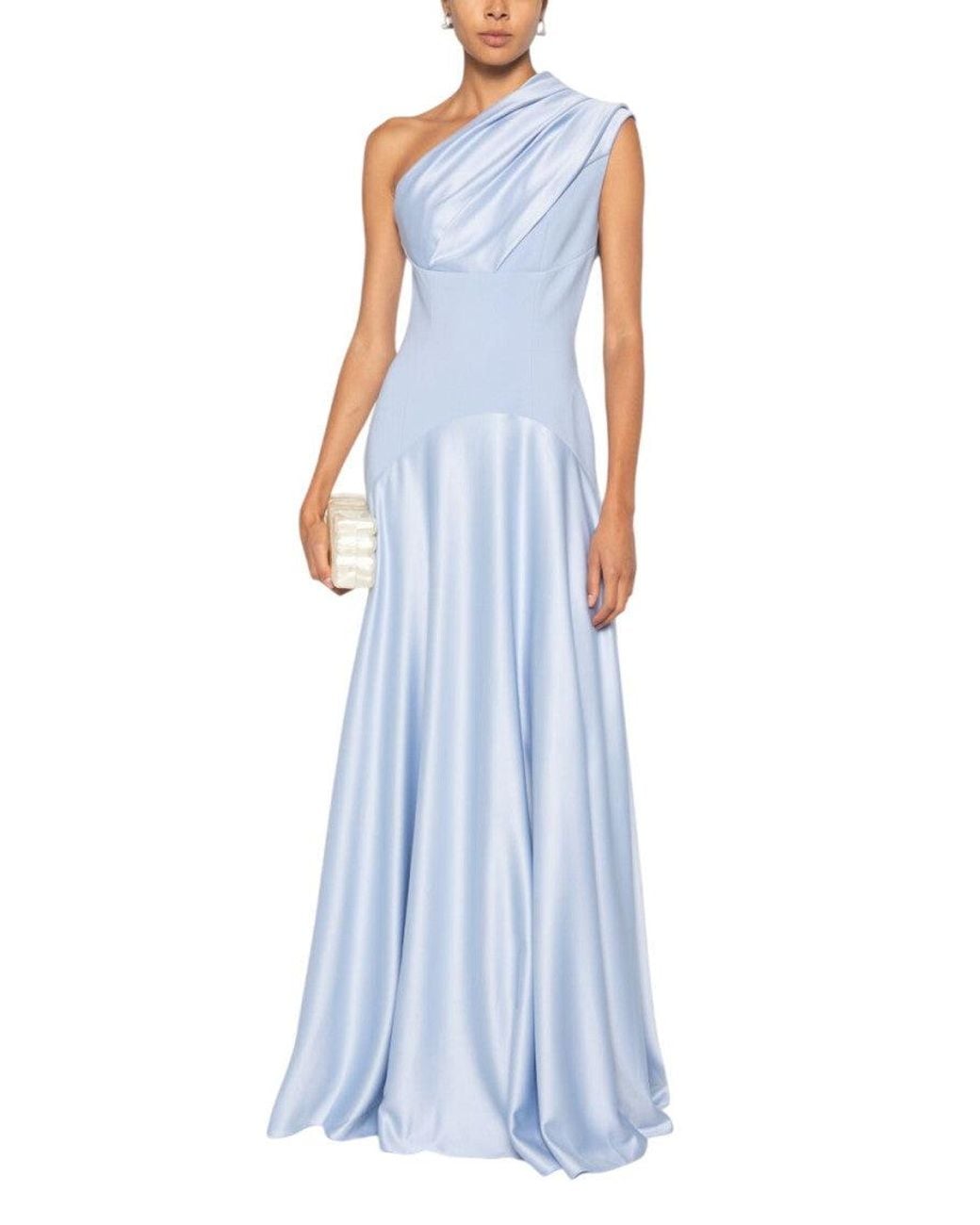 Solace London Blue Halter Neck Dress