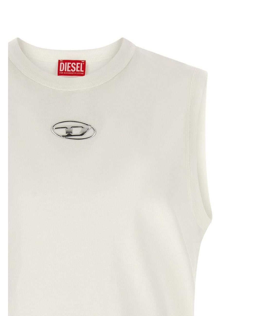 DIESEL White 'T-Bisco-Iod' Top for men