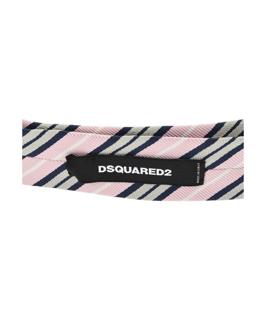 DSquared² White Stripes Casual Belt for men