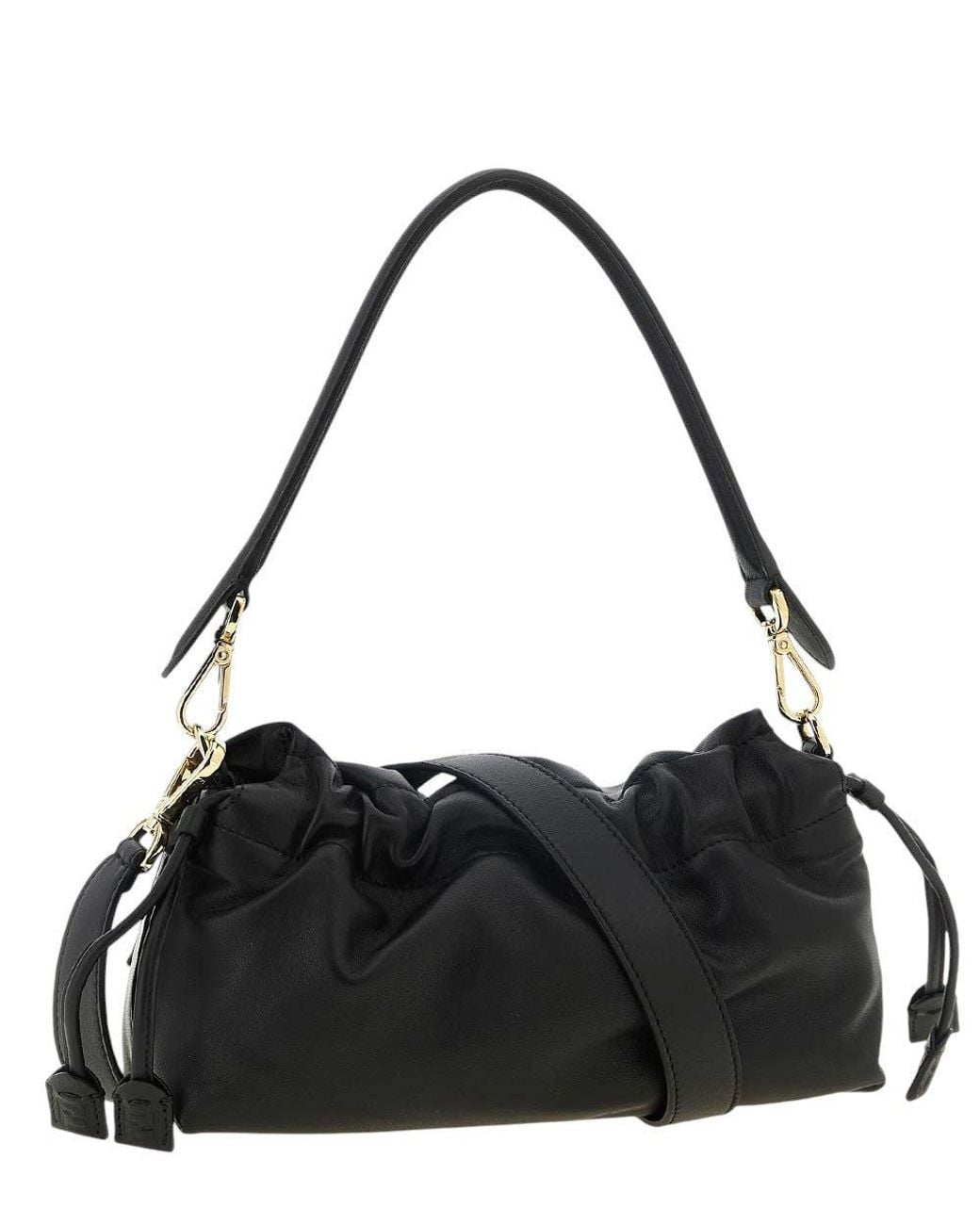 Fendi Black Baguette Soft Medium Shoulder Bag