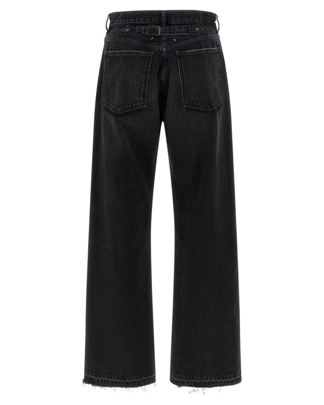 Maison Margiela Black Wide Leg Denim Jeans for men