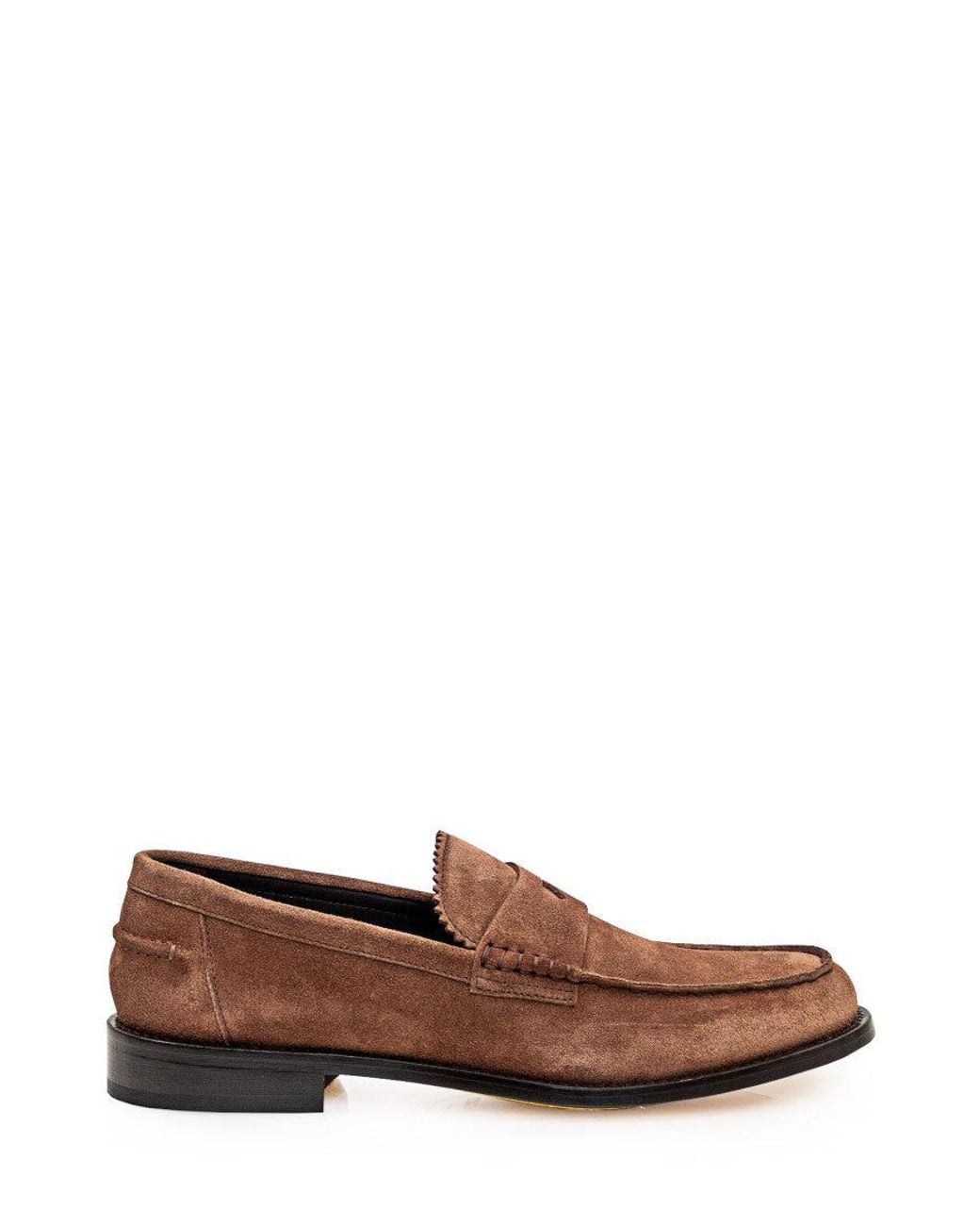 Doucal's Brown Suede Loafers for men