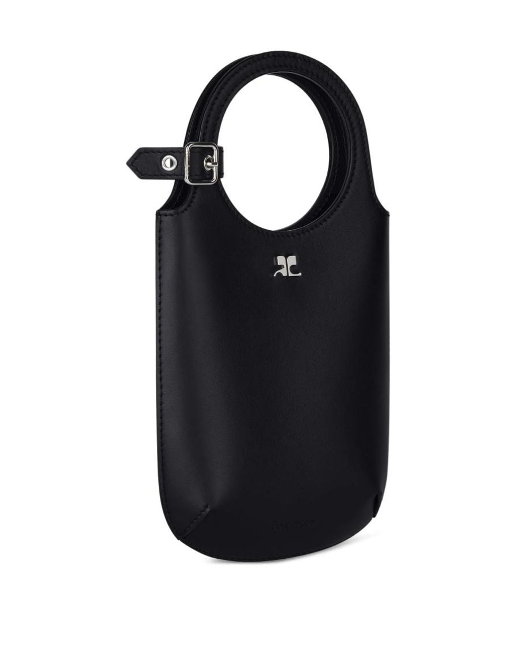 Courreges Black Slim Holy Crossbody Bag
