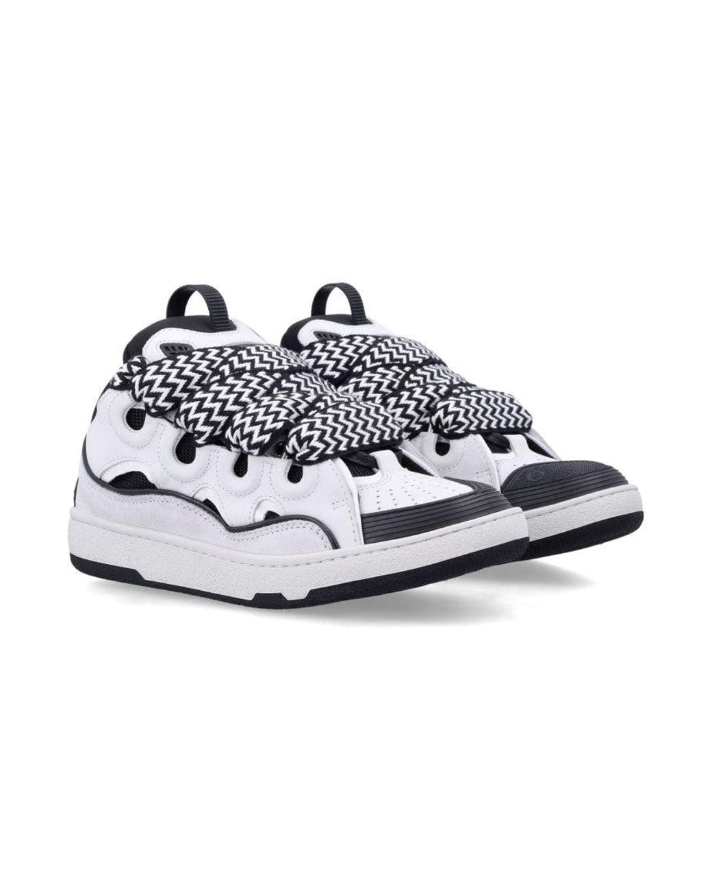 Lanvin White Color-Block Sneakers for men