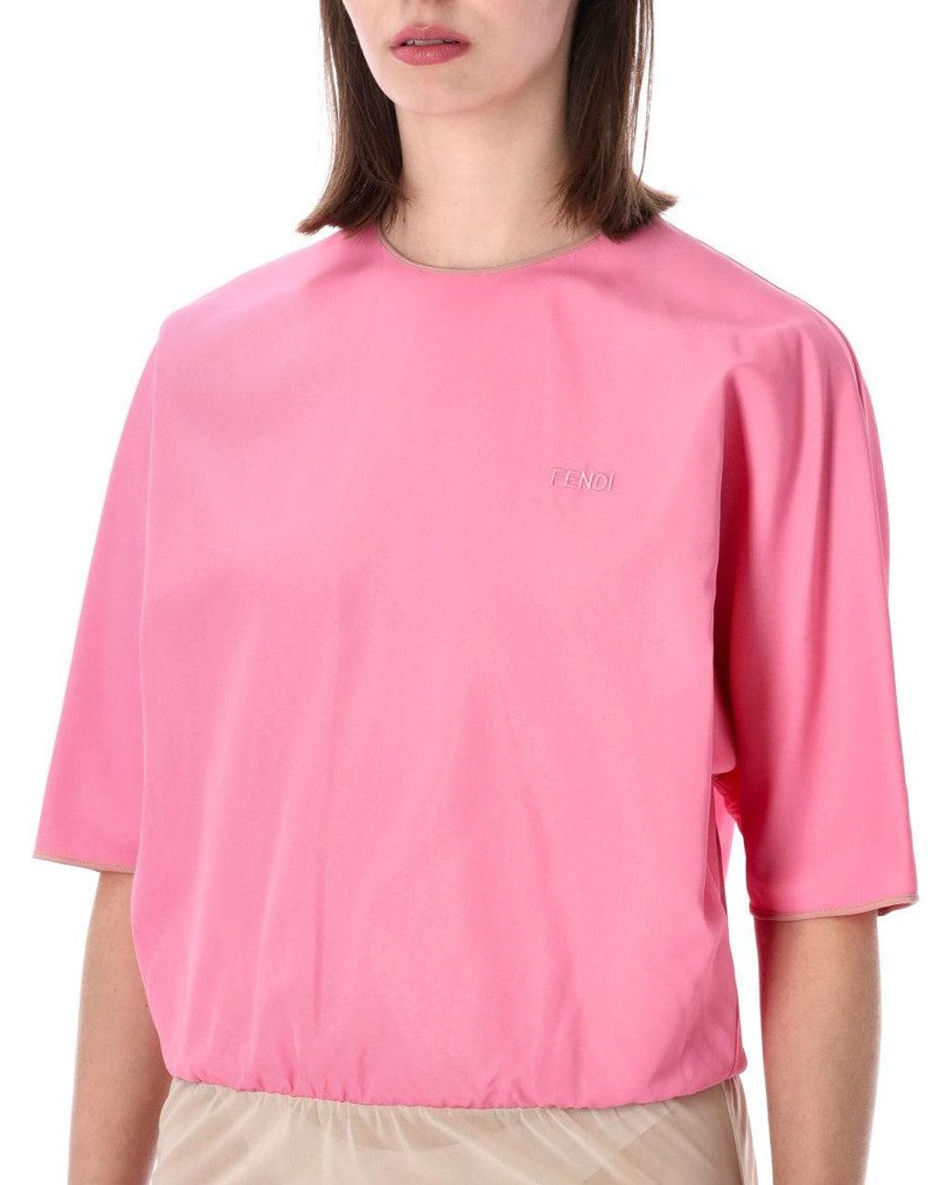 Fendi Pink Crew Neck Top