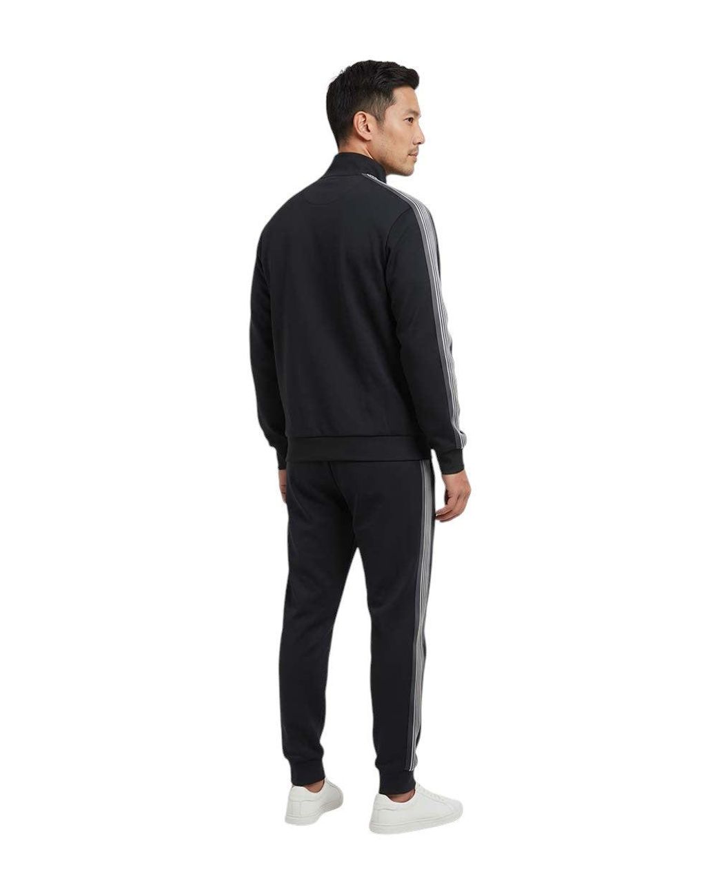 EA7 Black Regular Tracksuit for men