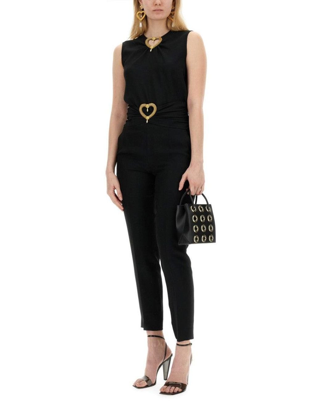 Moschino Black Slim Flat Front Pant