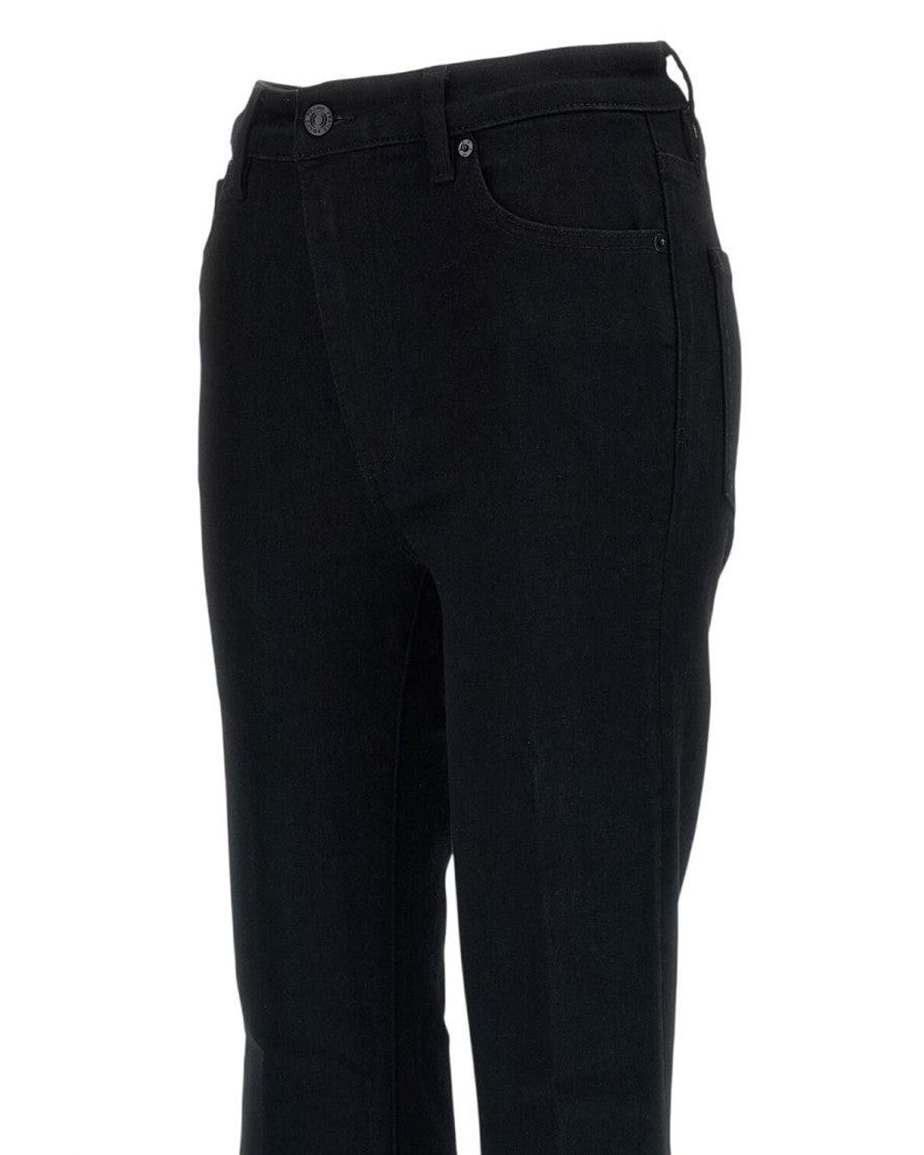 FRAME Black Flared High Rise Jeans