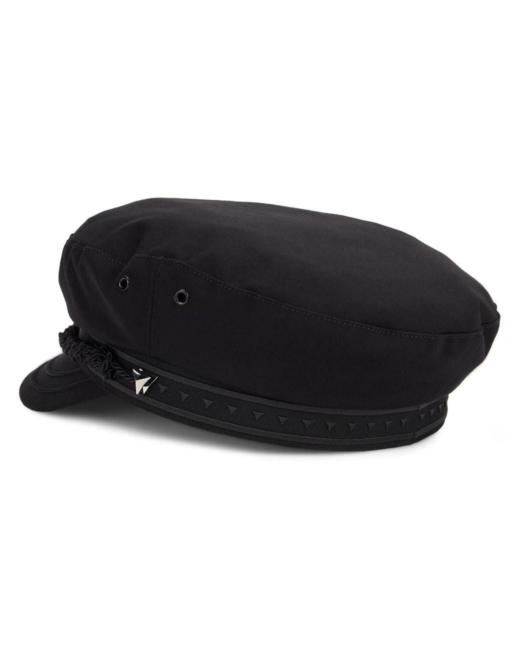 Fendi Black Mailman Logo Bakerboy Hat