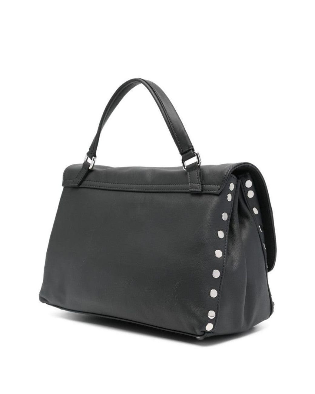 Zanellato Black Postina Medium Satchel