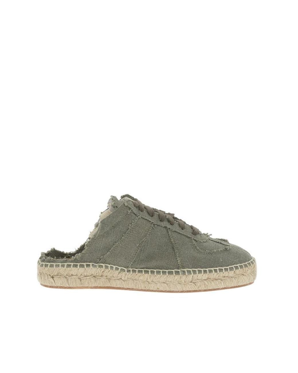 Maison Margiela Green Solid Espadrille Sneakers