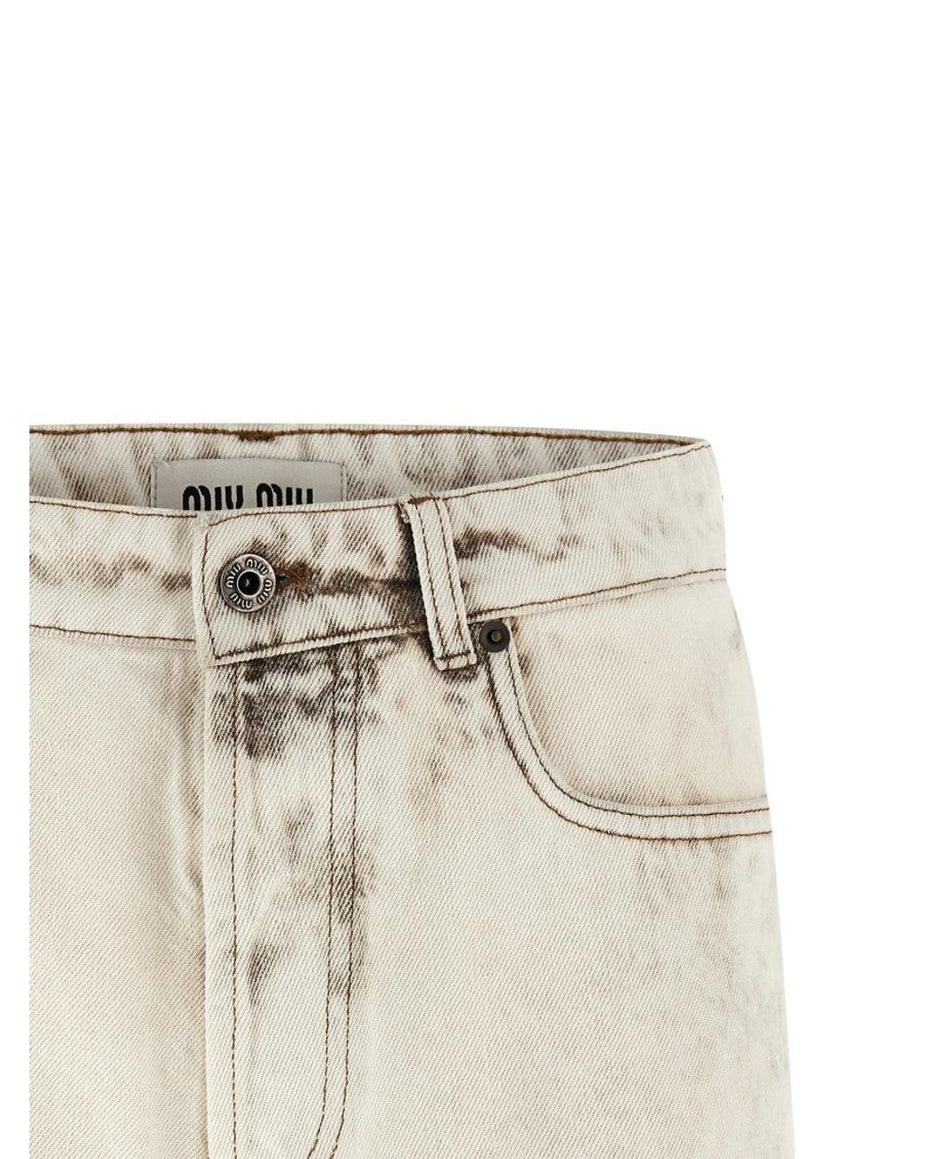 Miu Miu Natural Denim Shorts