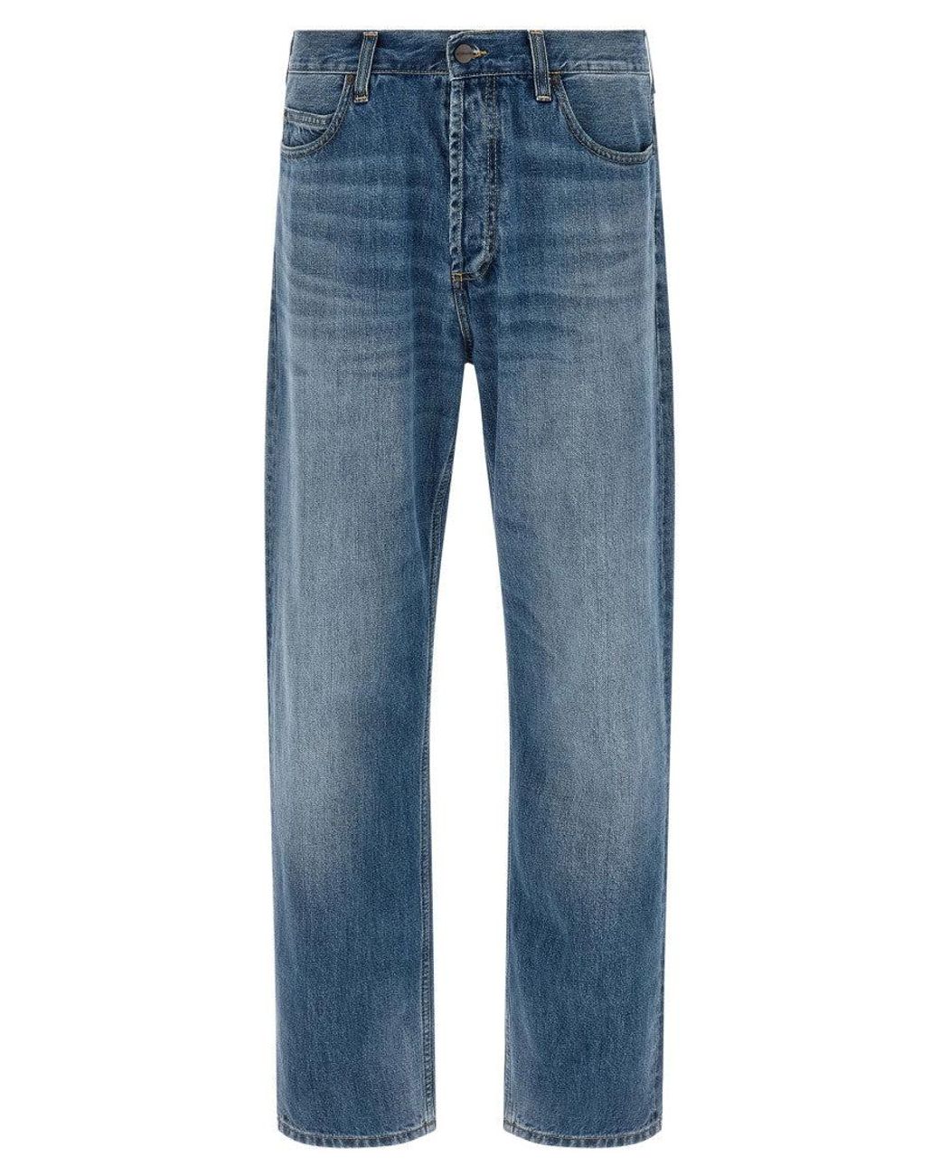Carhartt Blue Relaxed Mid Rise Jeans for men