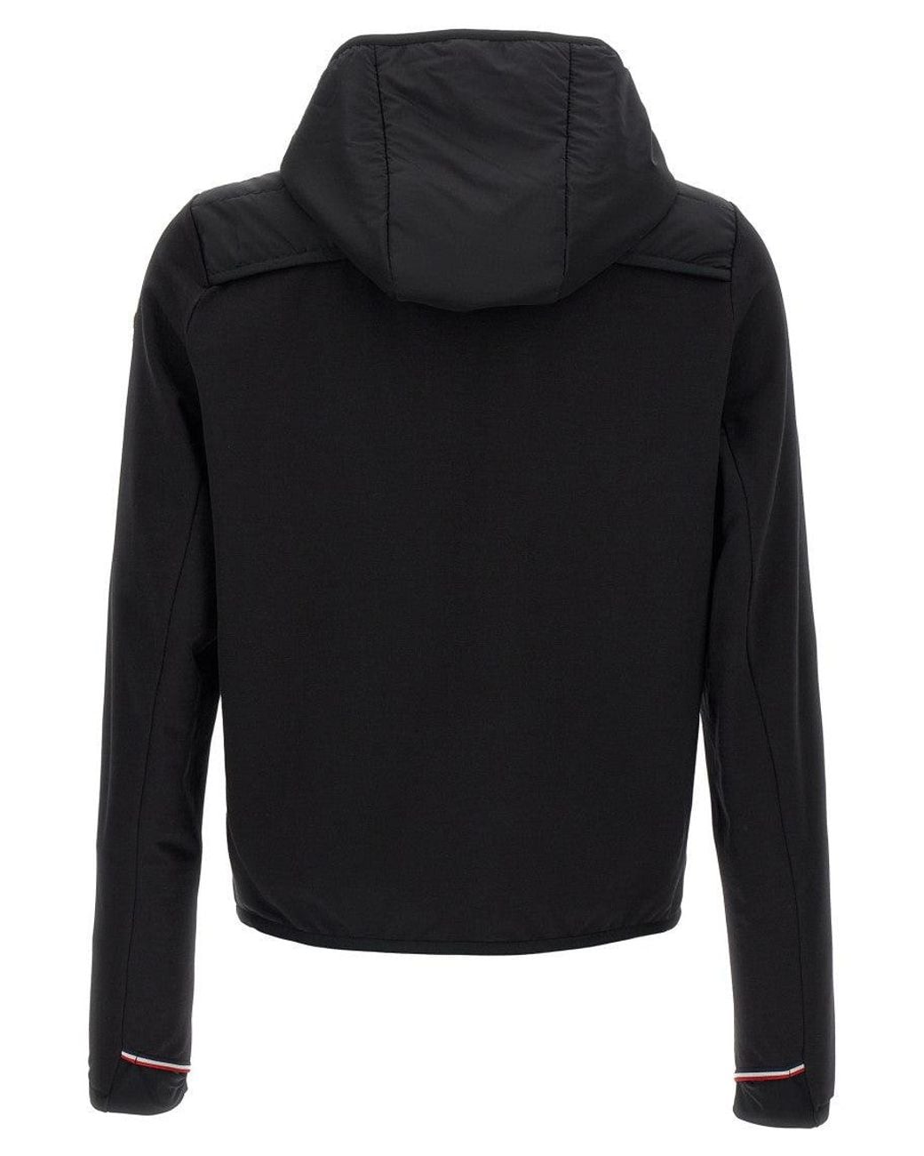 Moncler Black Padded Zip Up Hoodie for men