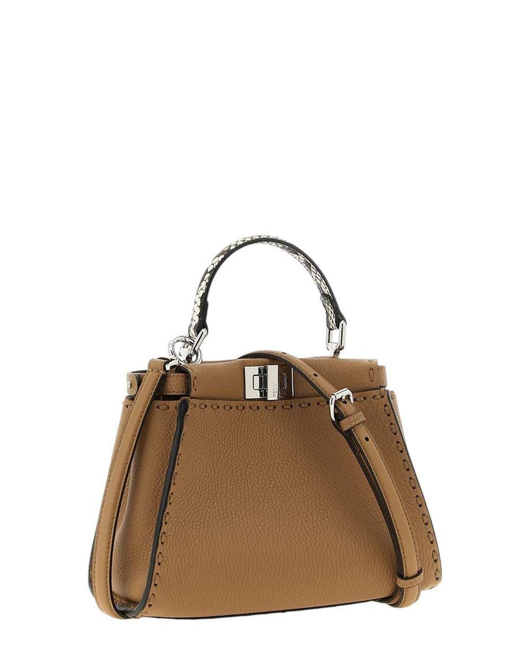 Fendi Brown Peekaboo Mini Satchel