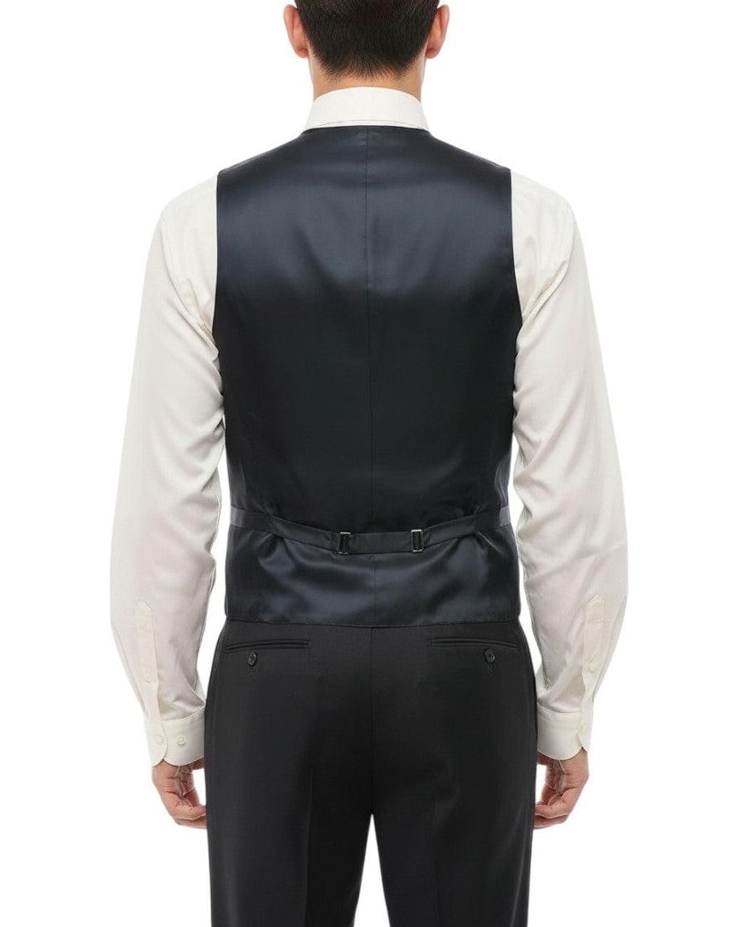 Corneliani Black Four Button Waistcoat for men