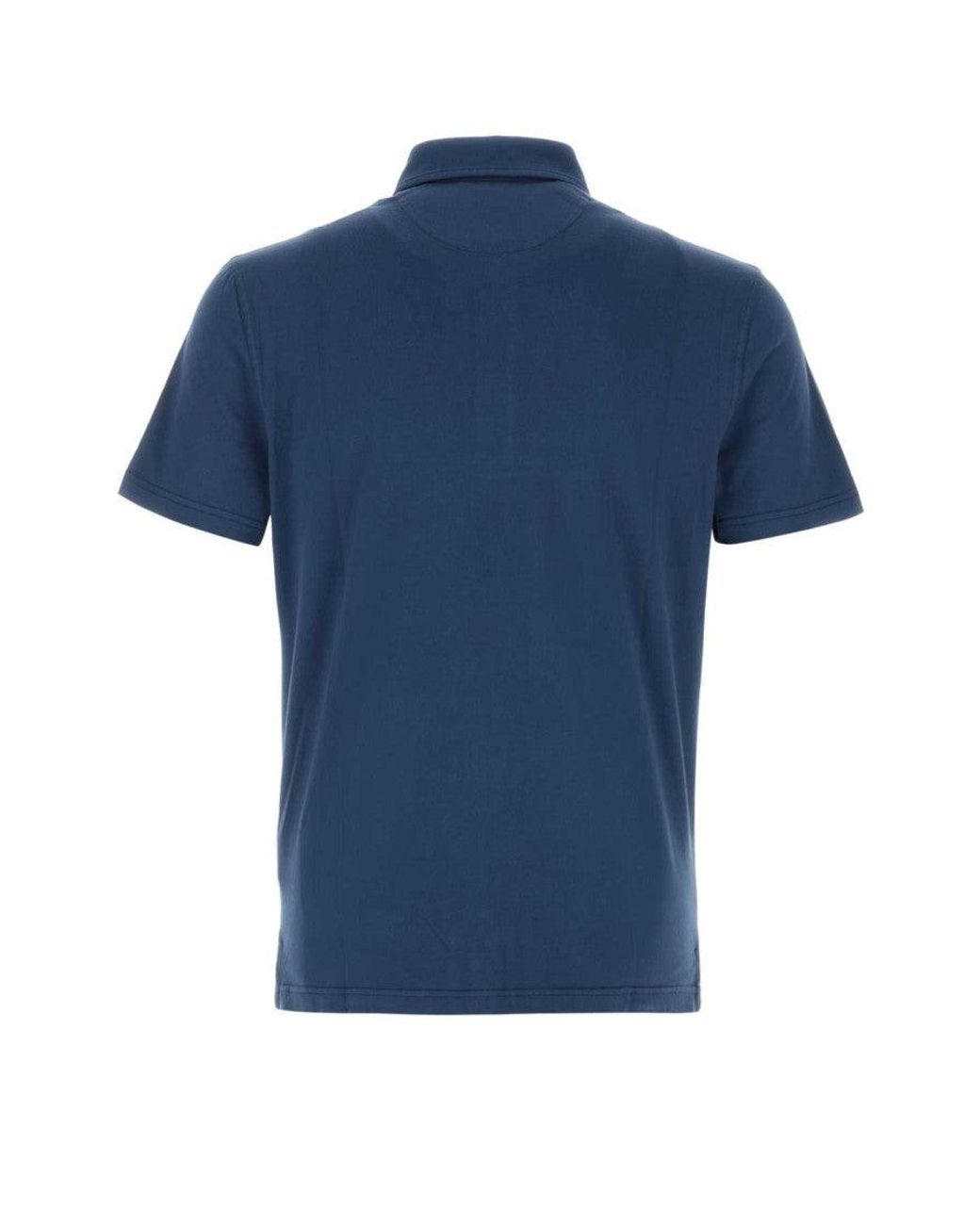 Fedeli Blue Solid Polo for men