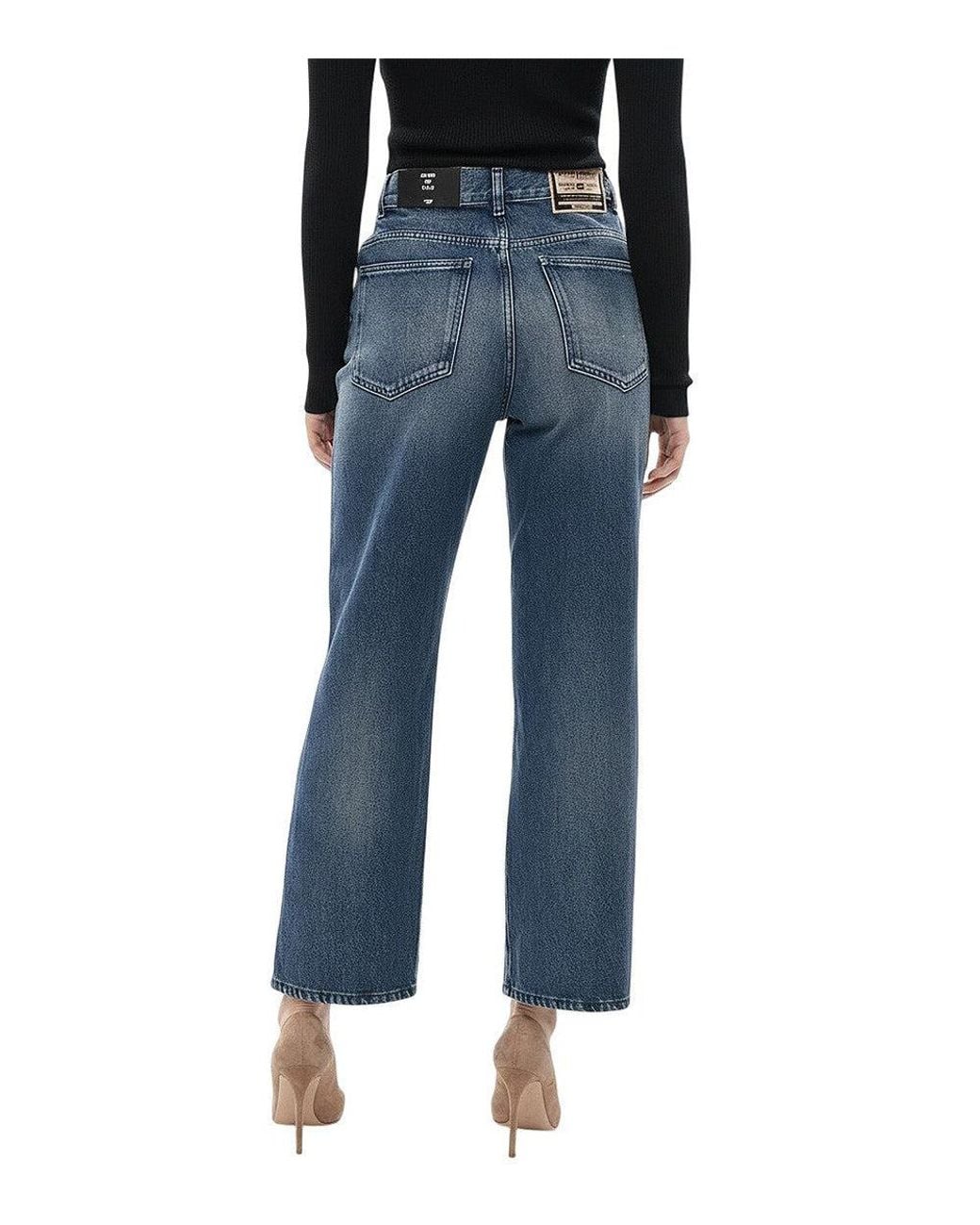 DIESEL Blue Relaxed High Rise Jeans