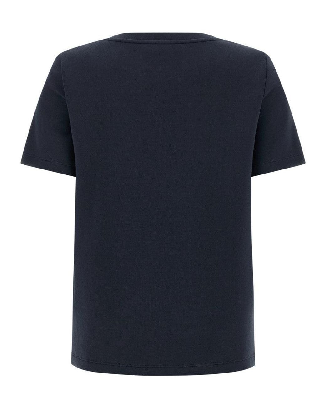 Max Mara Blue Crew Neck Embroidered T-Shirt