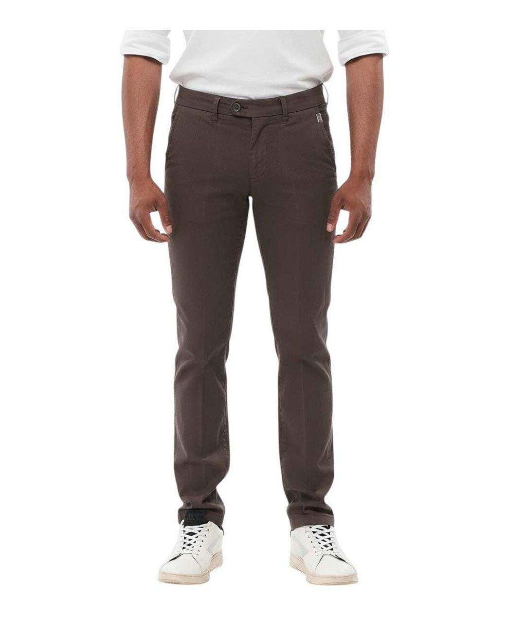 Corneliani Gray Slim Chino Trousers for men