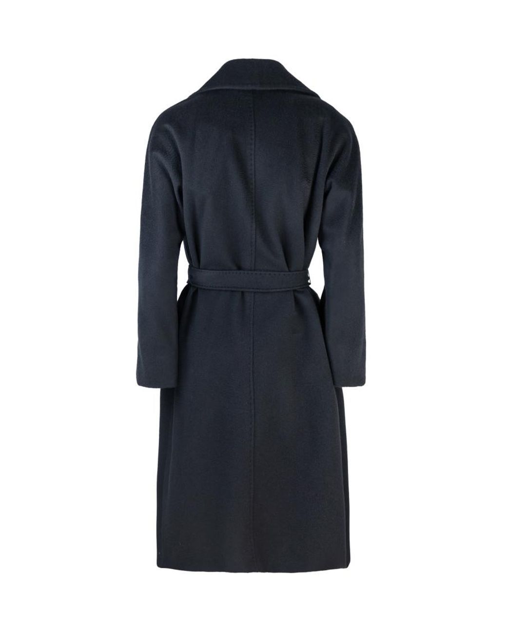 Max Mara Blue Notched Lapel Trench Coat