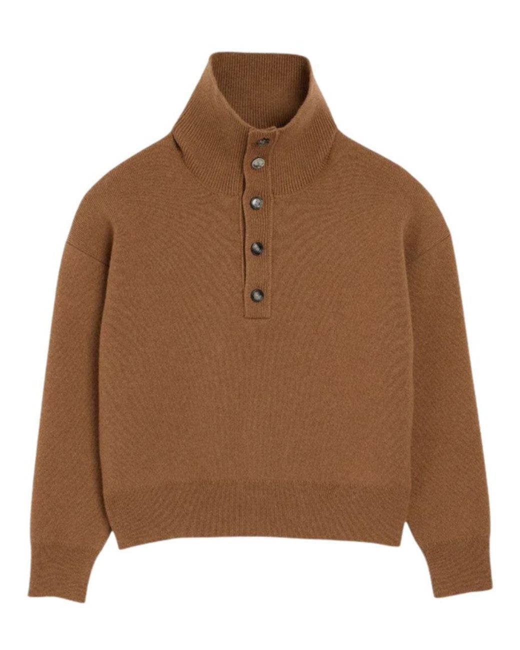 AMI Brown Turtle Neck Sweater for men