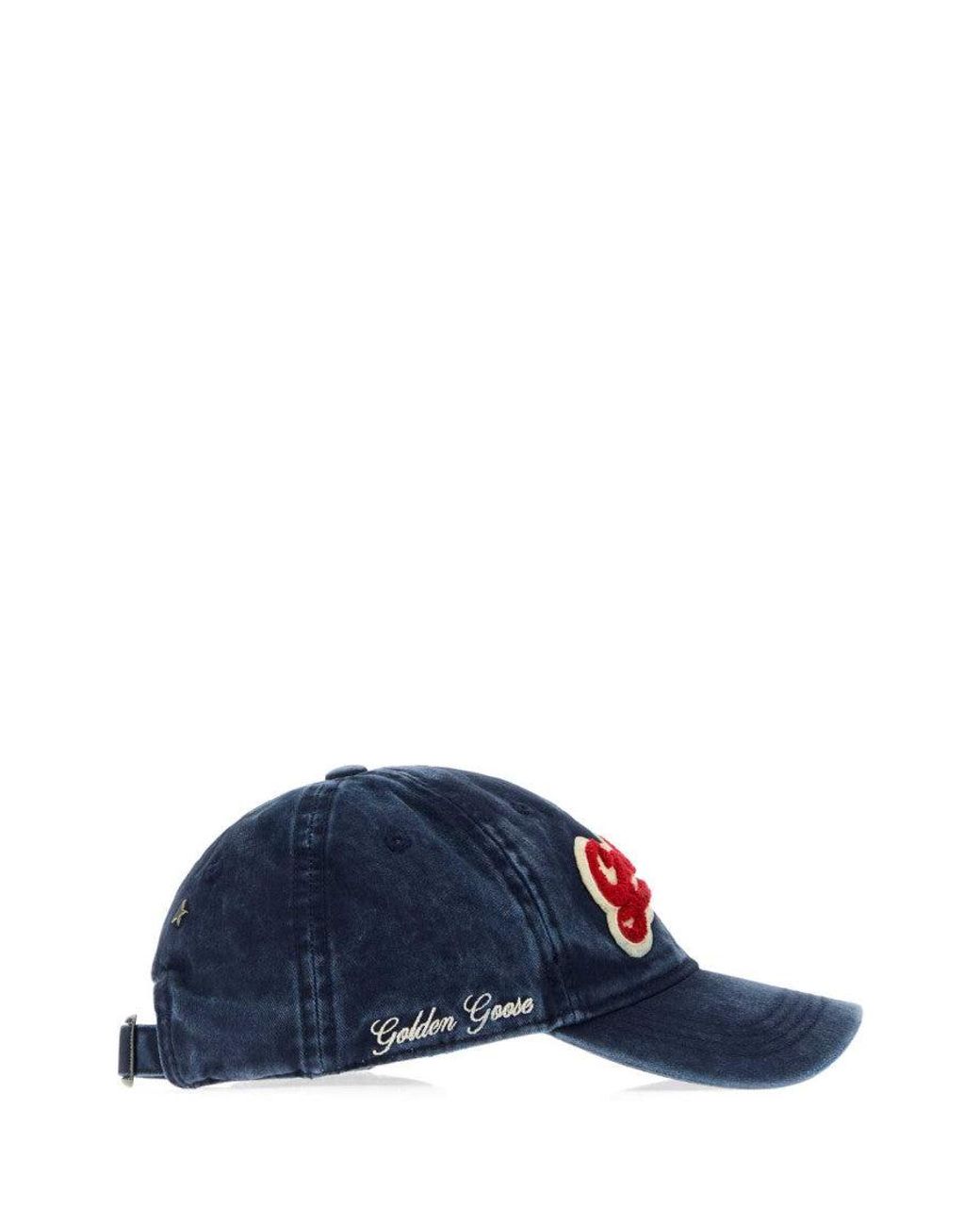 Golden Goose Deluxe Brand Blue Journey Logo Baseball Hat for men