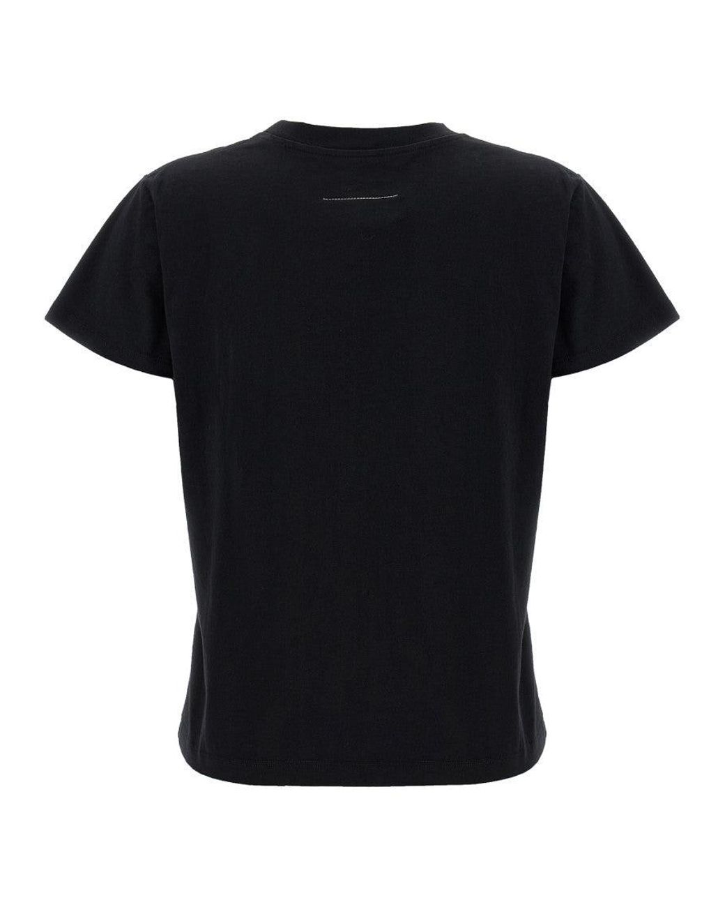 MM6 by Maison Margiela Black Cotton T-Shirt