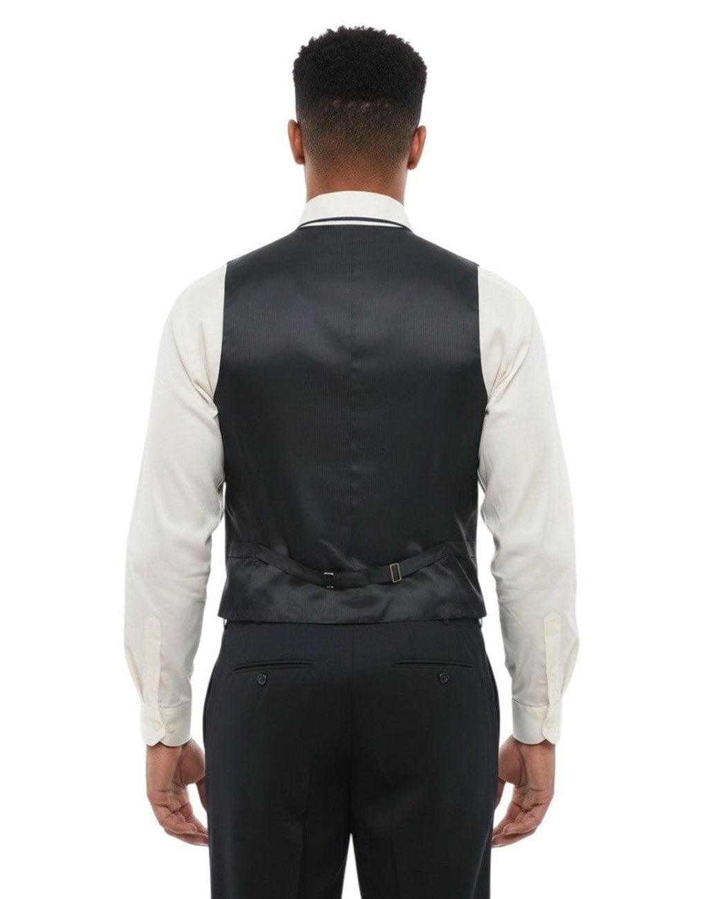Corneliani Blue Solid V Neck Waistcoat for men