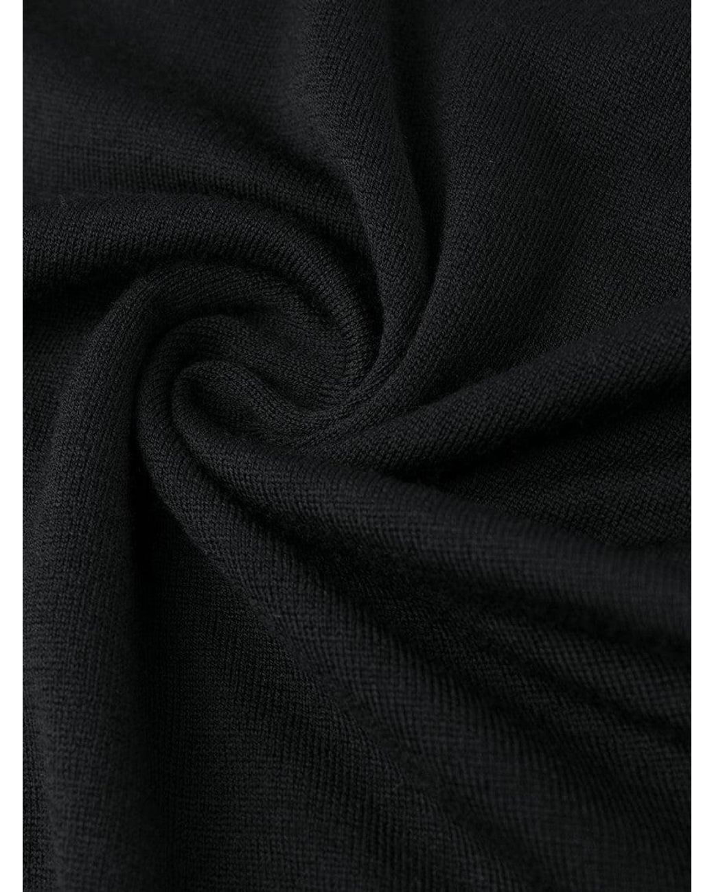 John Smedley Black Wool Sweater for men
