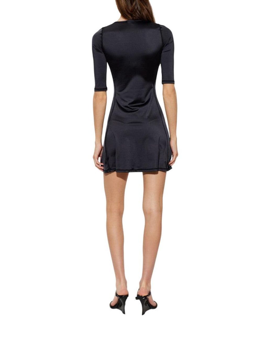 DIESEL Black Scoop Neck Mini Dress