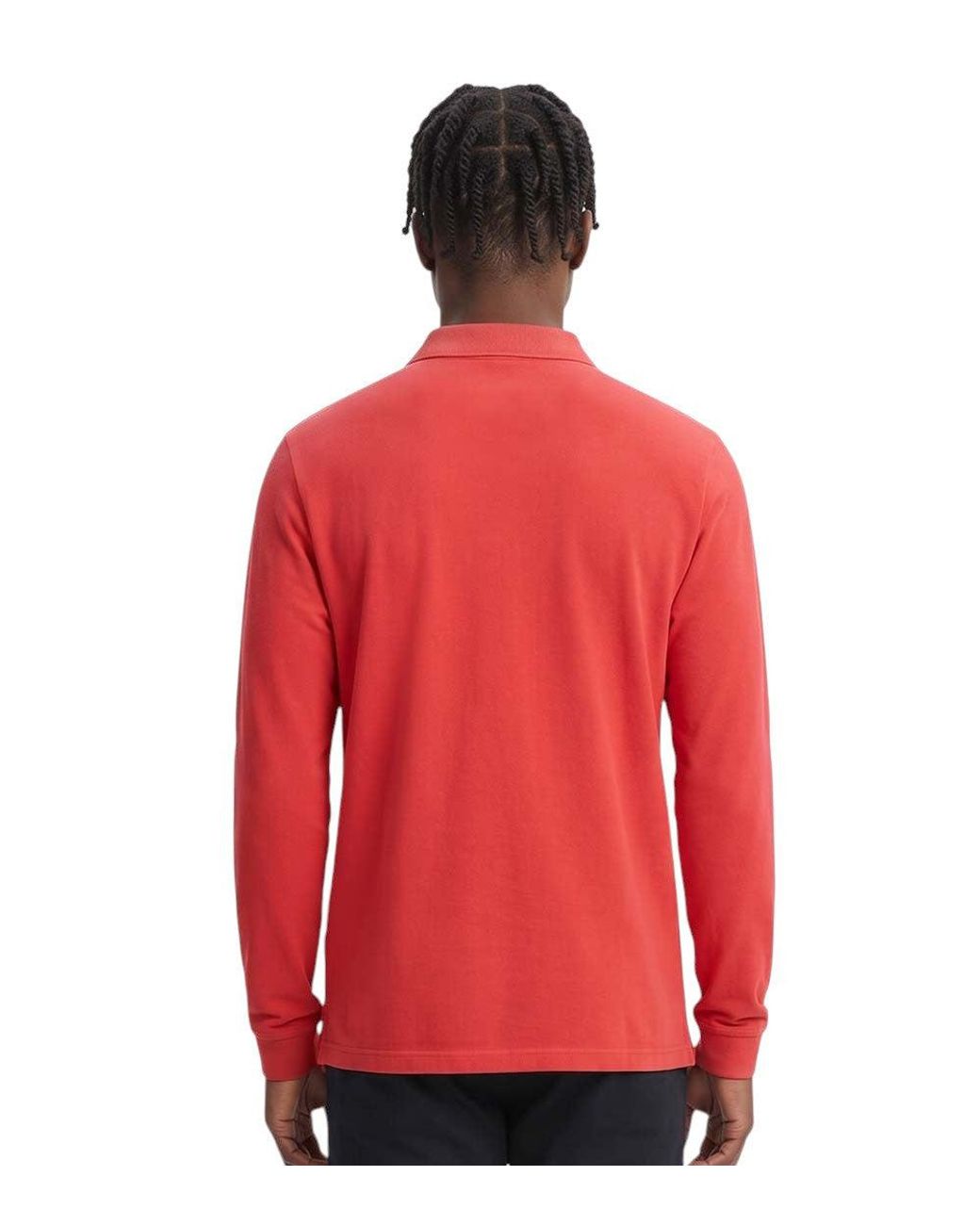 Woolrich Red Full Sleeves Logo Polo for men