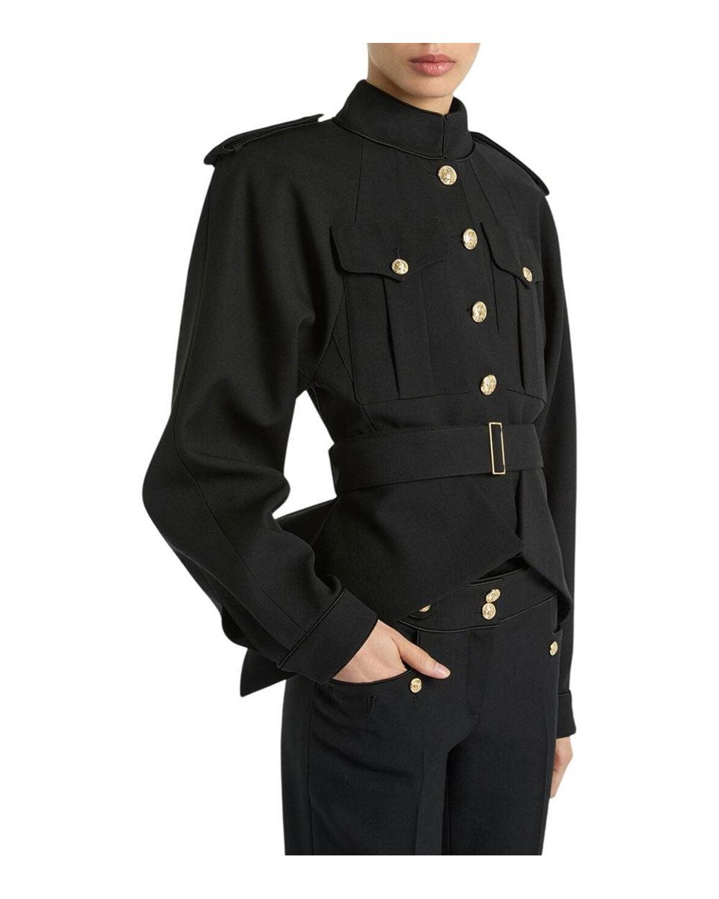 Balmain Black Band Collar Jacket
