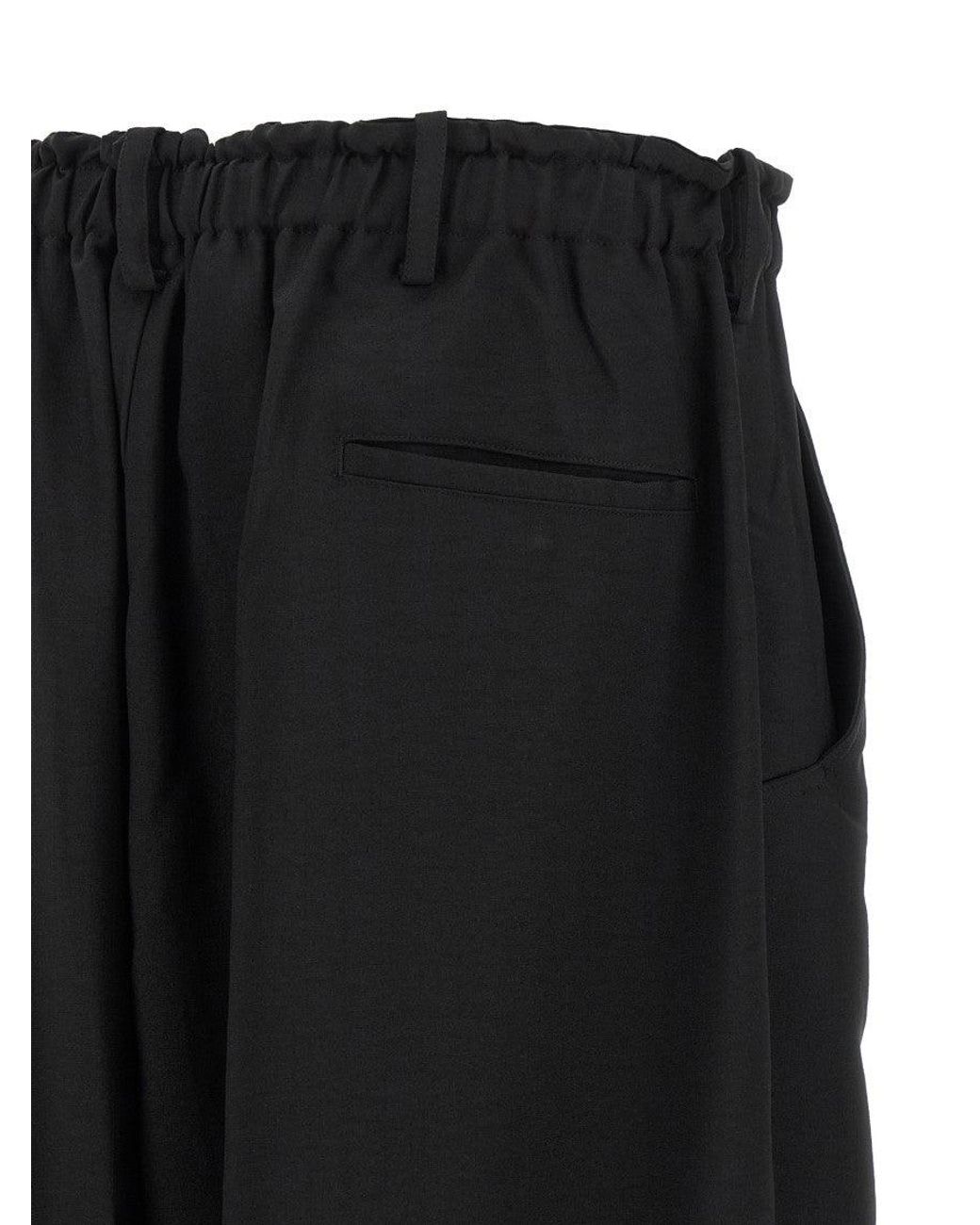 Y-3 Black Oversized Cargo Pants for men