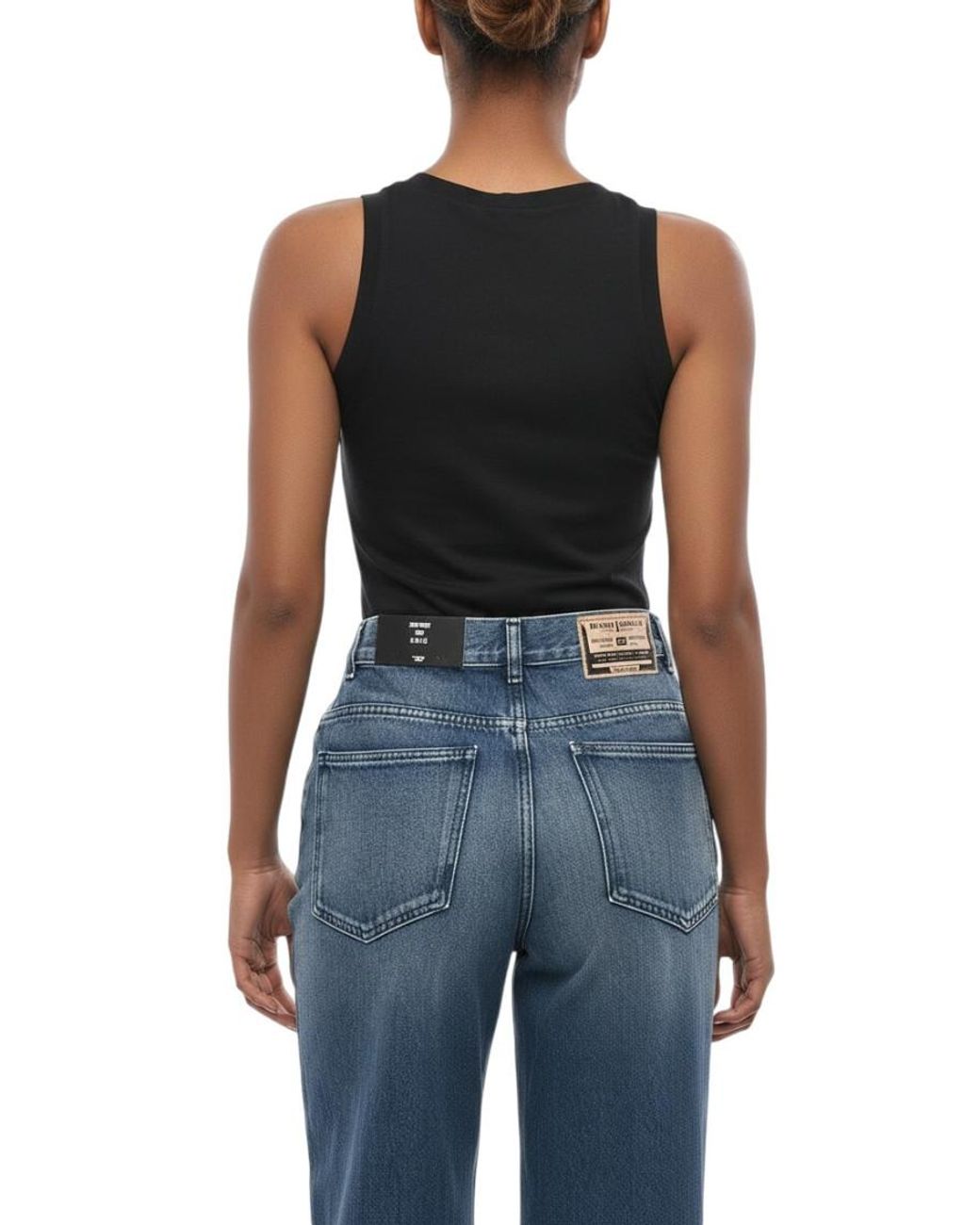 DSquared² Black Logo Round Neck Top