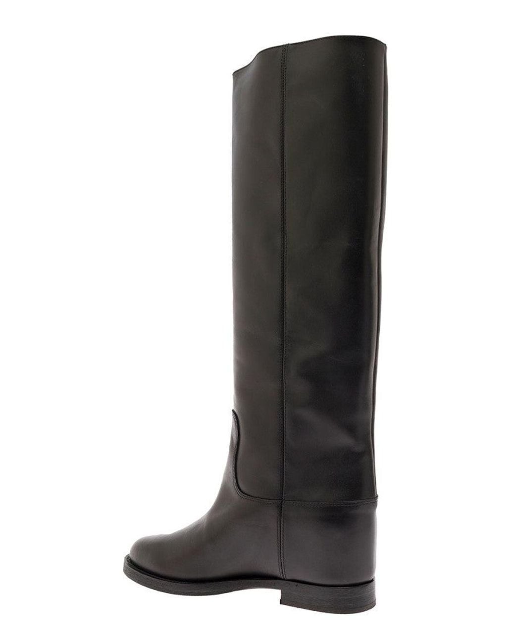 Via Roma 15 Black Leather Boots