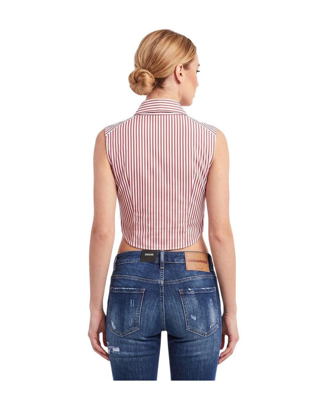 DSquared² Red Slim Stripes Shirt