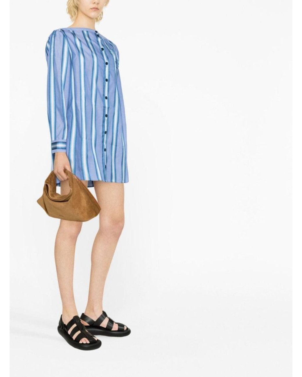 Etro Blue Striped Mini Dress